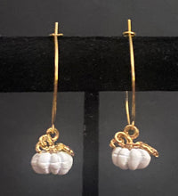Load image into Gallery viewer, Autumn Pumpkin hoop earrings in a variety of colors

