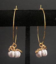 Load image into Gallery viewer, Autumn Pumpkin hoop earrings in a variety of colors
