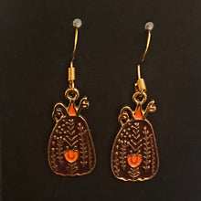 Load image into Gallery viewer, Pumpkin Patch fall-themed goldtone and enamel pumpkin earrings in a variety of styles
