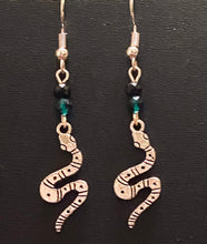 Load image into Gallery viewer, House Slytherin house Harry Potter earrings fandom gift
