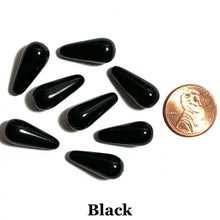 Load image into Gallery viewer, Cat Earrings: silvertone and Czech glass teardrop cat earrings in a rainbow of colors
