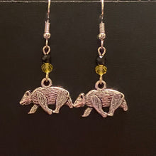 Load image into Gallery viewer, House Hufflepuff badger earrings Harry Potter houses fandom gift
