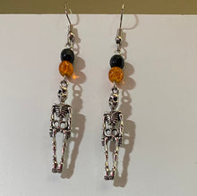 Load image into Gallery viewer, Spooky Skeleton cute Halloween earrings
