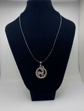 Load image into Gallery viewer, Celtic Stag or deer circular knotwork antique silvertone pendant
