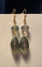 Load image into Gallery viewer, Marquise-shaped sea green crystal drop earrings
