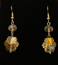Load image into Gallery viewer, Sparkling Snowflake crystal earrings
