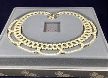 Load image into Gallery viewer, Avon “Pearlized Lace” vintage woven faux pearl collar necklace

