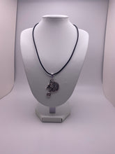 Load image into Gallery viewer, Celtic Wolf or Dog Celtic knotwork antique silvertone pendant

