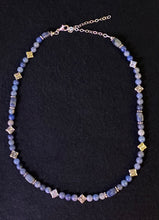 Load image into Gallery viewer, Blue aventurine and sodalite Celtic themed necklace
