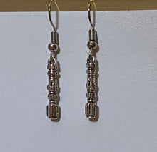 Load image into Gallery viewer, Doctor Who fandom sonic screwdriver or Star Wars Jedi lightsaber earrings (small)
