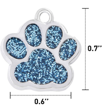 Load image into Gallery viewer, Paw print sports fan earrings: Tigers, Lions, Bulldogs, Wildcats, Huskies, Panthers, Jaguars: choice of team color with or without crystal bead.
