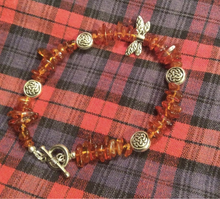 Load image into Gallery viewer, Dragonfly In Amber genuine Baltic Amber bracelet with dragonflies Outlander fan gift jewelry

