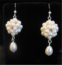 Load image into Gallery viewer, Freshwater pearl cluster drop earrings (sterling or 14K gold-filled), 2 styles available
