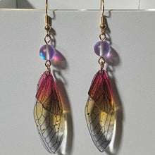 Load image into Gallery viewer, Wings of Change acrylic butterfly dragonfly fairy wing earrings

