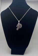 Load image into Gallery viewer, Celtic Wolf or Dog Celtic knotwork antique silvertone pendant
