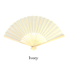Load image into Gallery viewer, Hand Fan, silk &amp; bamboo (folding), solid color
