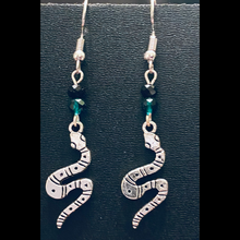 Load image into Gallery viewer, House Slytherin house Harry Potter earrings fandom gift

