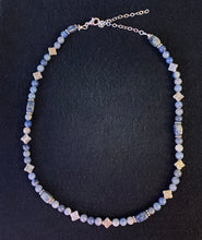 Load image into Gallery viewer, Blue aventurine and sodalite Celtic themed necklace
