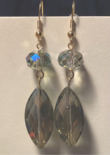 Load image into Gallery viewer, Marquise-shaped sea green crystal drop earrings
