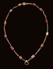 Load image into Gallery viewer, Peach Aventurine Ancient Roman reproduction necklace
