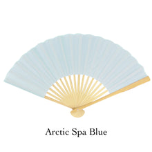 Load image into Gallery viewer, Hand Fan, silk &amp; bamboo (folding), solid color
