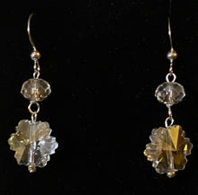 Load image into Gallery viewer, Sparkling Snowflake crystal earrings
