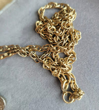 Load image into Gallery viewer, Limited Edition 1975 Sarah Coventry “Peace Cross” vintage Medieval / Renaissance style necklace
