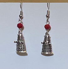 Load image into Gallery viewer, Dalek alien robot Doctor Who fandom earrings
