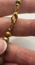 Load image into Gallery viewer, Bronze freshwater pearl and crystal necklace
