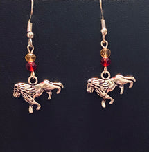 Load image into Gallery viewer, House Gryffindor Harry Potter fandom earrings
